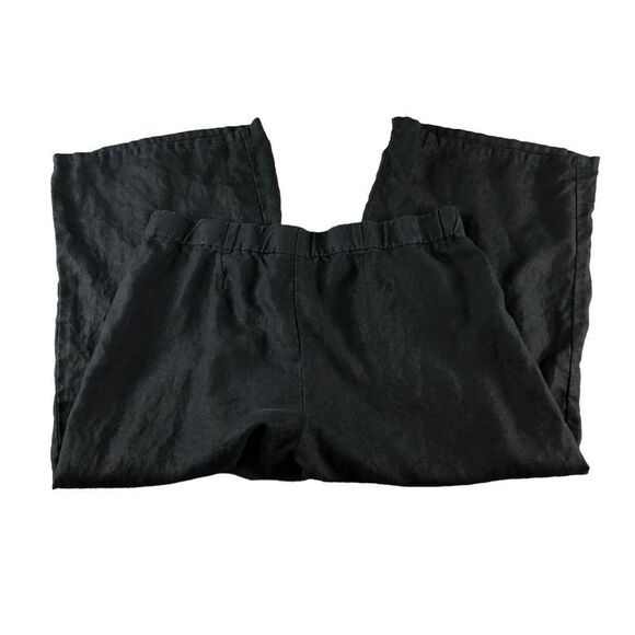 J. Jill Black Ankle Cropped Pants with Wide-Leg Design - Picture 3 of 9